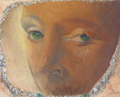 Los Ojos de da Vinci Mixed media Panel