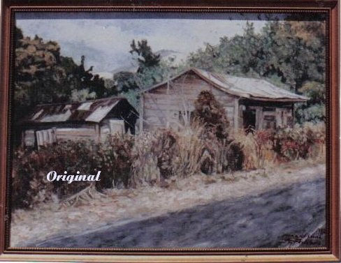 Una casita  muy vieja Oil Canvas Landscaping