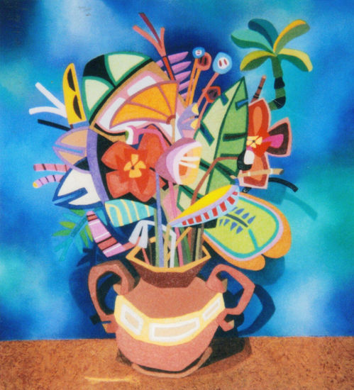 Florero Oil Others Floral Painting