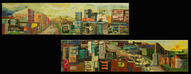 Miasto Kakòw. Collage Others Canvas Landscaping