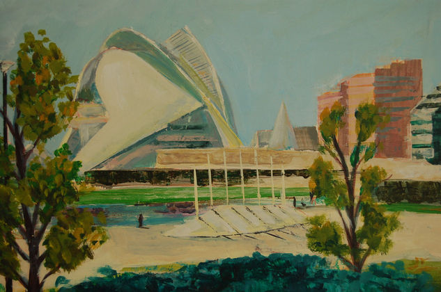 Ciudad de las Artes y las Ciencias (Valencia) Oil Panel Landscaping