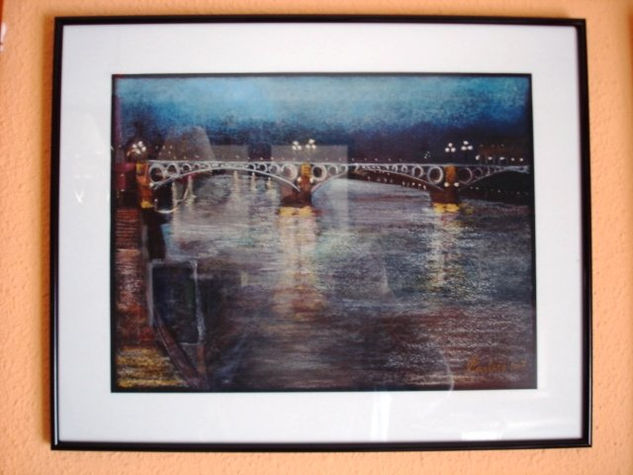 Puente de triana (Sevilla) España Pastel Papel Paisaje