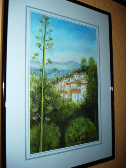 Túnez Pastel Papel Paisaje