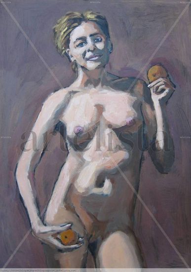 Naranjas Oil Paper Nude Paintings