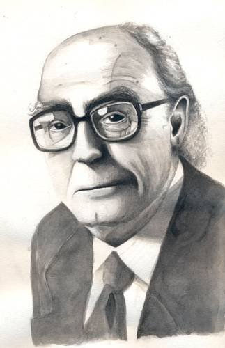 Saramago Tinta Papel Retrato