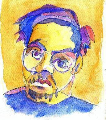 Autorretrato Watercolour Paper Portrait