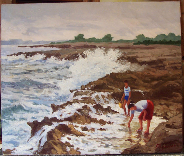 Loli y Paco Oil Canvas Marine Painting