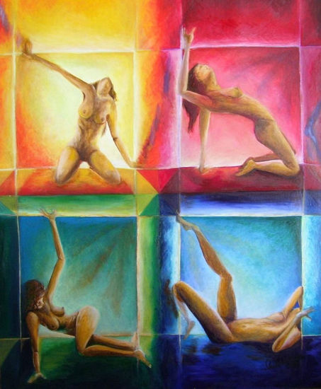 "Cautivas" Oil Canvas Nude Paintings