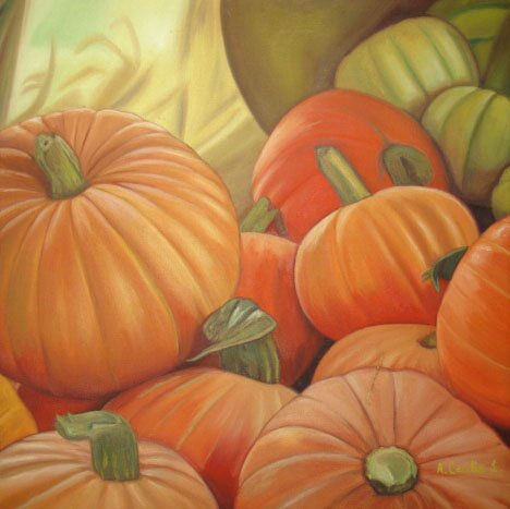 Calabazas Oil Canvas Still Life Paintings