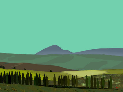 Paisaje con montaña