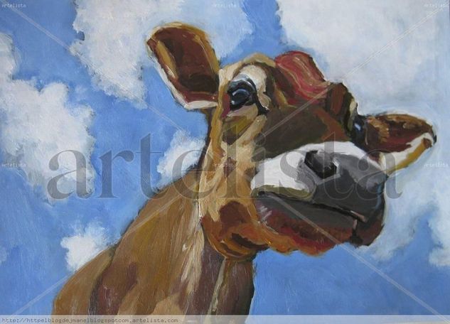 Vaca en contrapicado Acrylic Paper Animals