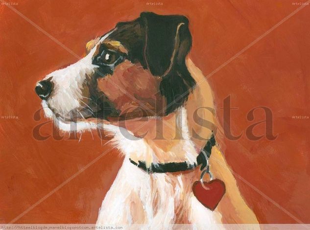 Corazón canino Acrílico Papel Animales