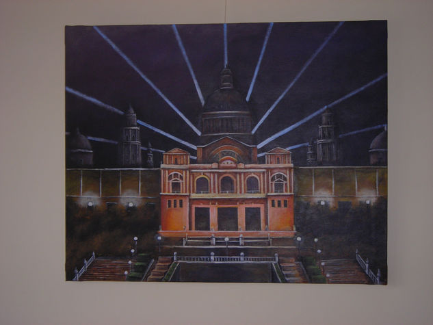 palacio de Montjuic Oil Canvas Landscaping