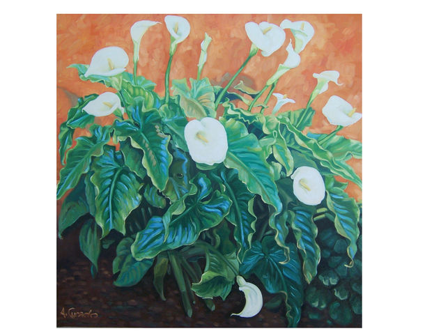 mantos Oil Canvas Floral Painting