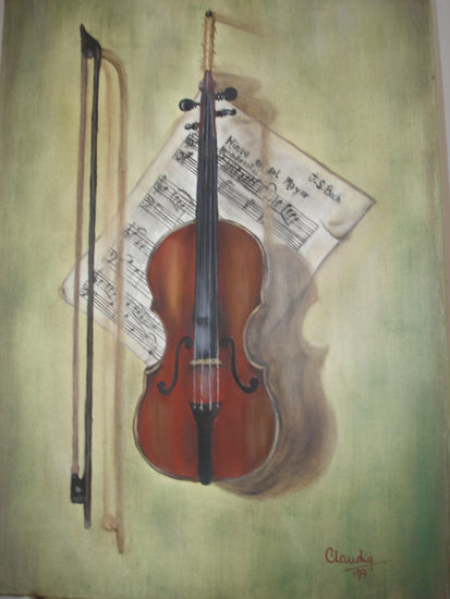 Violin Oil Canvas Landscaping