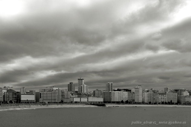 BAHIA DE CORUÑA UN DIA DE TORMENTA