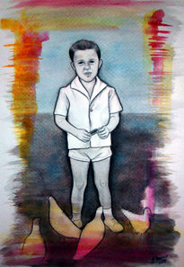 Niño en la plaza