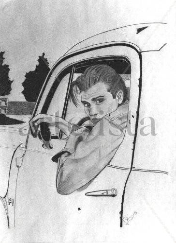 Hombre en grafito