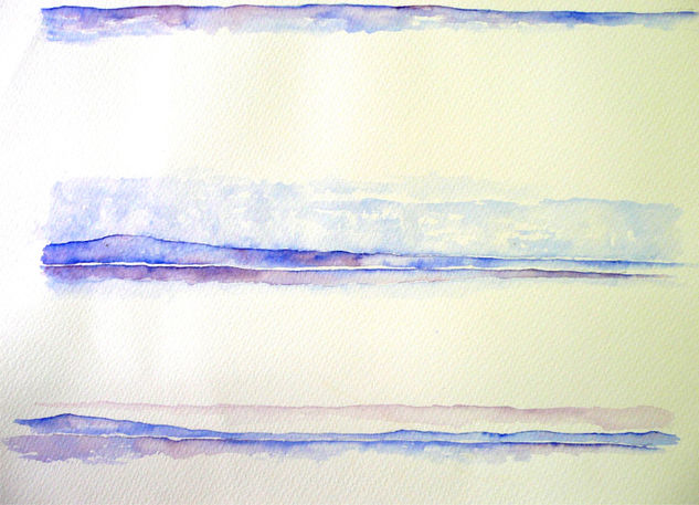 horizonte_1 Acuarela Papel Paisaje