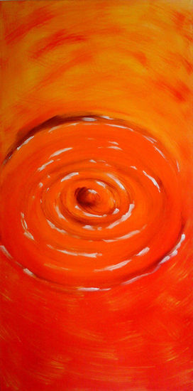 Espiral Naranja Óleo Lienzo Otros