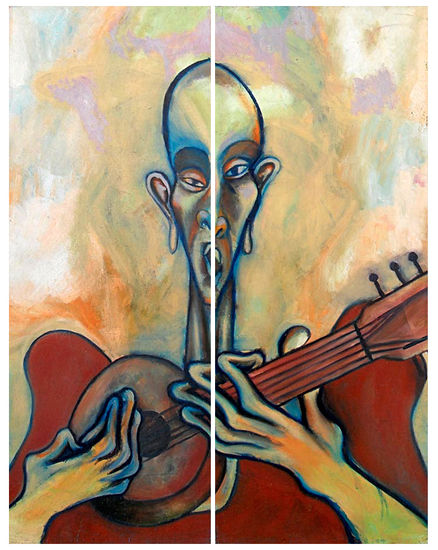 El señor de la guitarra Óleo Otros Retrato