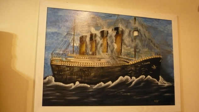 titanic Oil Canvas Marine Painting