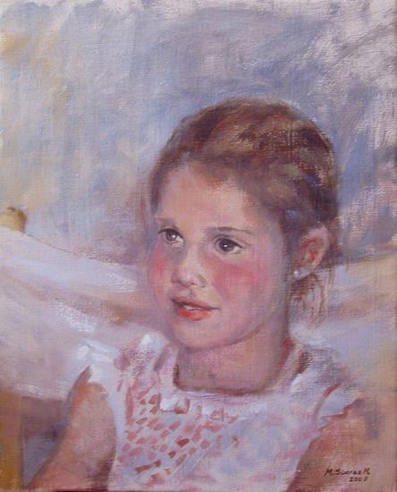 ANGELA Oil Textile Portrait