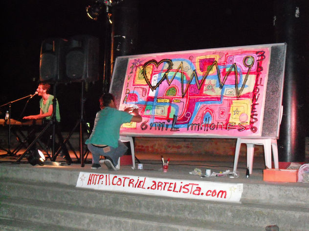 Pintando en Vivo en Barcelona