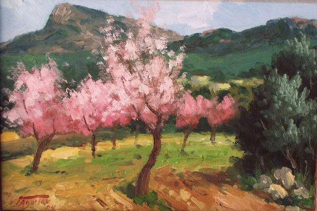 Almendros en flor Oil Panel Landscaping