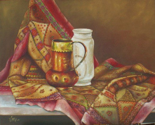 Old Jar Oil Canvas Still Life Paintings