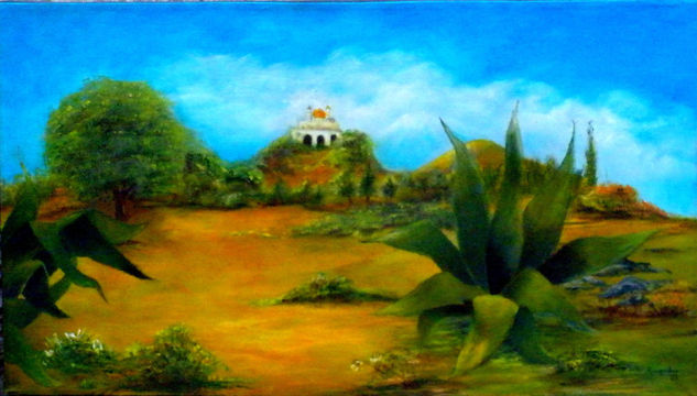 Cerrito de Cholula Oil Canvas Landscaping