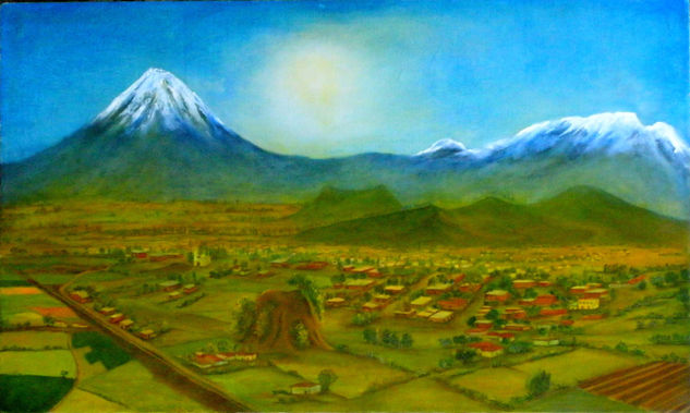 Milenaria Cholula Oil Canvas Landscaping