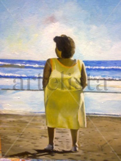 LA DULCE MIRADA DEL MAR Oil Canvas Marine Painting