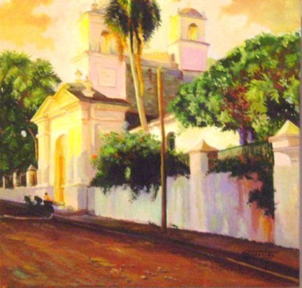 Suchitoto Oil Canvas Landscaping