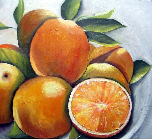 PLATERA DE TARONGES Oil Canvas Still Life Paintings