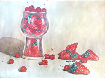 FRUTAS ROJAS Oil Canvas