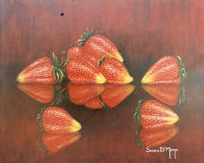 frutillas Oil Canvas