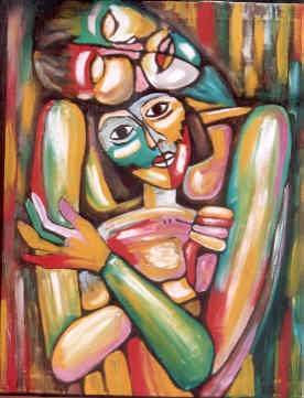 MATERNIDAD Oil Canvas