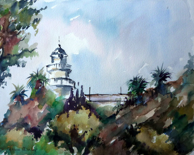 " Faro de Calella de la Costa" Watercolour Paper Landscaping