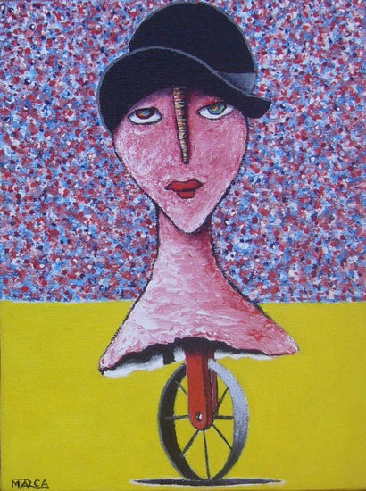 "Dama de sociedad" Acrylic Canvas Portrait