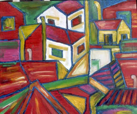 PUEBLO CHICO Oil Canvas