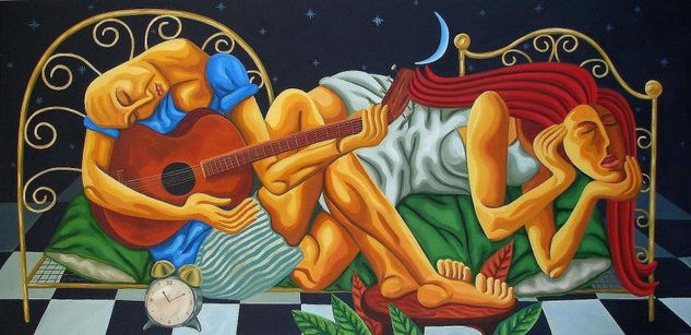 Serenata Oil Canvas Figure Painting