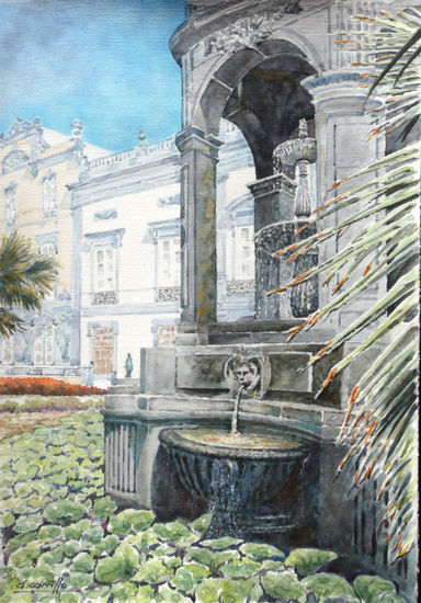 PLAZA DEL ESPIRITU SANTO Watercolour Paper Landscaping