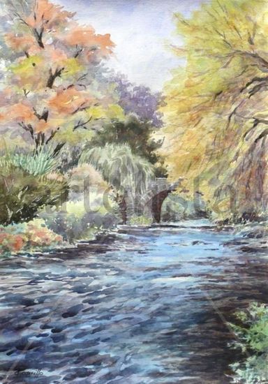 AVOCA RIVER  (Irlanda) Watercolour Paper Landscaping