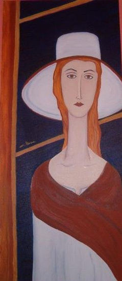 LA PROFESORA Oil Canvas Portrait