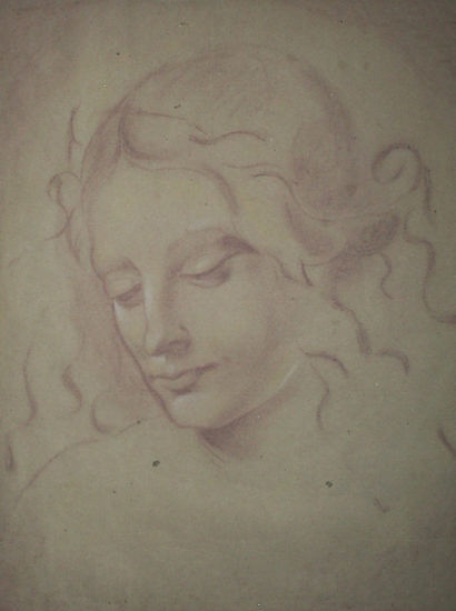 Recordando a Da Vinci Pastel Papel Retrato