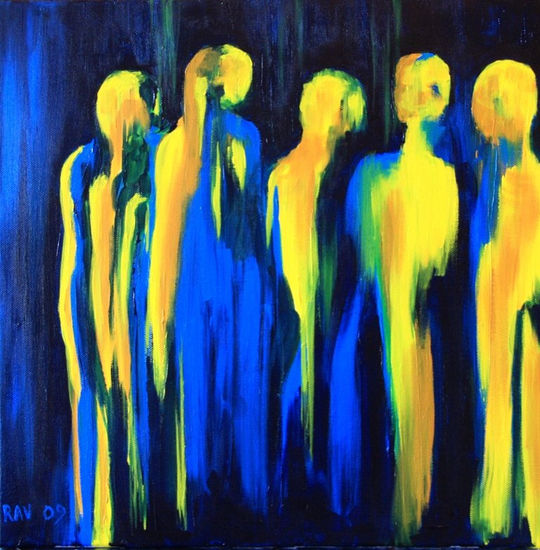 Figuras Acrylic Canvas Figure Painting