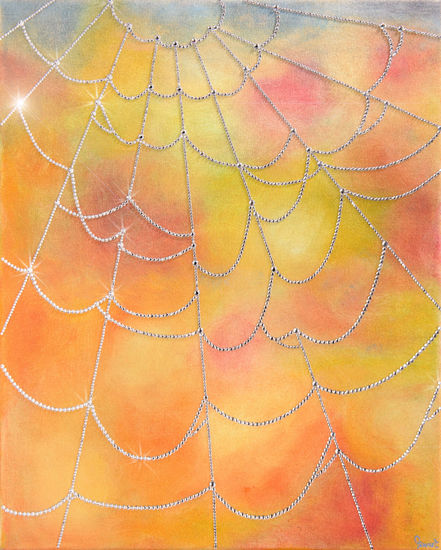 Spider Web Oil Canvas Others