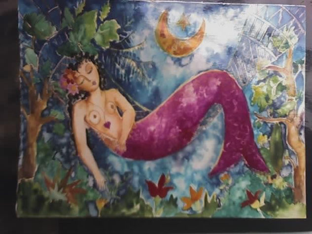 virgenes y sirenas Watercolour Card Figure Painting