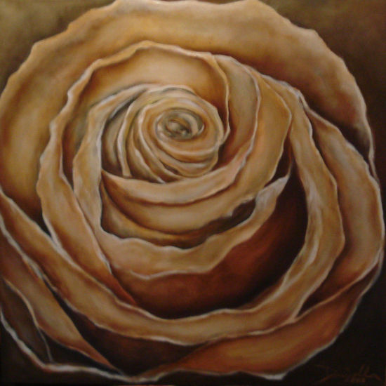 ROSE TEA Acrylic Canvas Floral Painting